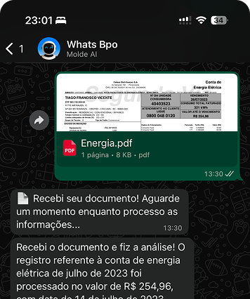 Assistente IA com integração whatsapp